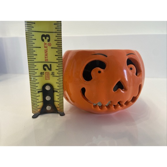 Harry Slatkin Pumpkin Bath & Body Works Jack O Lantern Candle Holder 2011 New - Picture 9 of 9